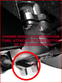 bike carburetor overflow tube