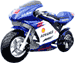 mini motorcycle blue