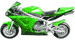 green super pocket bike
