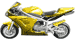 yellow super pocket bike